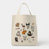 Sunset Park Cats canvas tas (Achterkant)