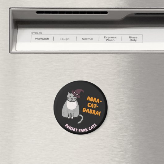 Sunset Park Cats Halloween Magnet Witch Ashes  (In Situ (Lave-vaisselle))