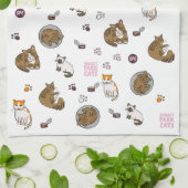 Sunset Park Cats | Kitchen Towel | Tea Towel Theedoek (Gevouwen)