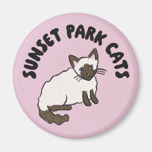 Sunset Park Cats | Magneet | Almond Reddingskat