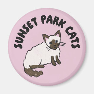 Sunset Park Cats Magneet Almond Reddingskat