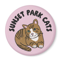 Sunset Park Cats | Magneet | Lenny Rescue Kat Cute