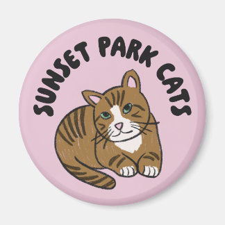 Sunset Park Cats | Magneet | Lenny Rescue Kat Cute