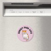 Sunset Park Cats | Magnet | Charming Rescue Cat Magneet (Insitu (Vaatwasser))
