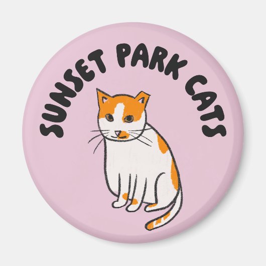 Sunset Park Cats | Magnet | Charming Rescue Cat Magneet (Voorkant)