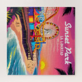 Sunset Park El Salvador Reizen Retro Legpuzzel (Horizontaal)