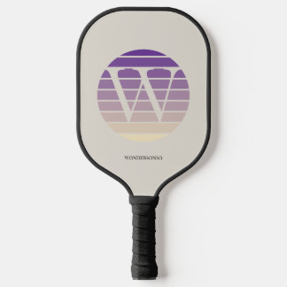 Sunset Pastel Monogram Personalized Pickleball Paddle