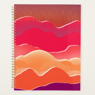 Sunset Peaks Livre moderne Collage Art