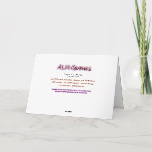 Sunset Pegasus Kaart 5" x 7" Std wht envelop incl (Achterkant)