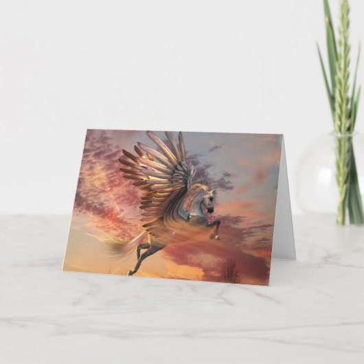 Sunset Pegasus Kaart 5" x 7" Std wht envelop incl (Voorkant)