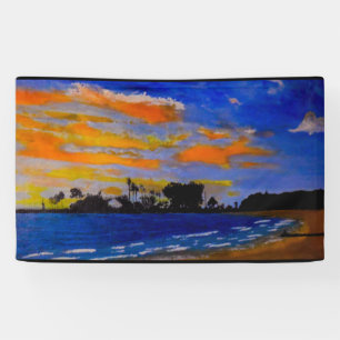 Sunset perfectie bij doho spandoek