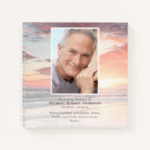 Sunset Photo Funeral Budget Livre d'invité