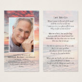 Sunset Photo Funeral Memorial Kaart (Voorkant /achterkant)