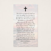 Sunset Photo Memorial Prayer Kaart (Achterkant)