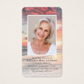 Sunset Photo Memorial Prayer Kaart (Voorkant)