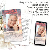 Sunset Photo Memorial Prayer Kaart