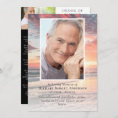 Sunset Photo Memorial Service Funeral Programma (Voorkant / Achterkant)