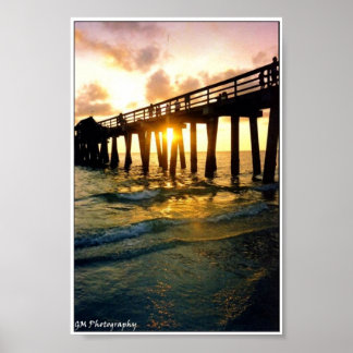 Sunset Pier Poster