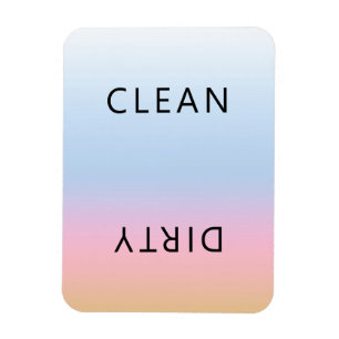 Sunset Pink Oranje Dishwasmachine Clean Dirty Magn Magneet