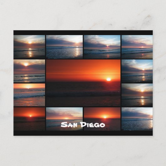 Sunset-plakken Briefkaart (Voorkant)