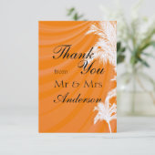 Sunset Plam Trees Wedding Bedankt (Staand voorkant)