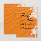 Sunset Plam Trees Wedding Bedankt (Voorkant / Achterkant)