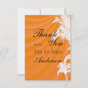 Sunset Plam Trees Wedding Bedankt