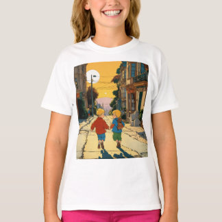 Sunset Playtime in San Francisco" - Hergé T-shirt