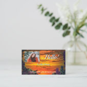 Sunset Plaza Marina 2584 Sociale QR-code Visitekaartje (Staand voorkant)