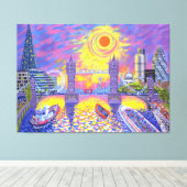 Sunset:pool van Londen 2013 Canvas Afdruk (Insitu (Houten vloer))