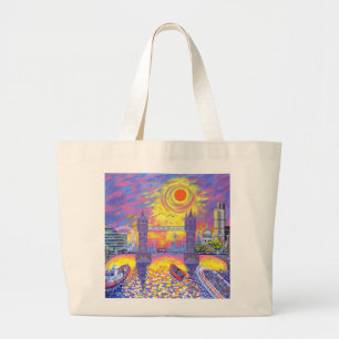 Sunset:pool van Londen 2013 Grote Tote Bag