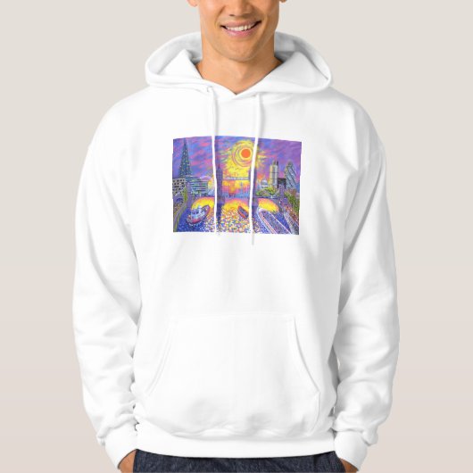 Sunset:pool van Londen 2013 Hoodie (Voorkant)
