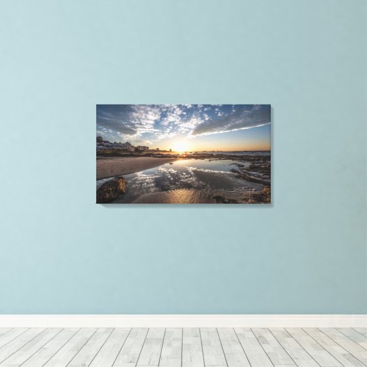 Sunset, Port Elizabeth, Zuid-Afrika Canvas Afdruk (Insitu (Houten vloer))