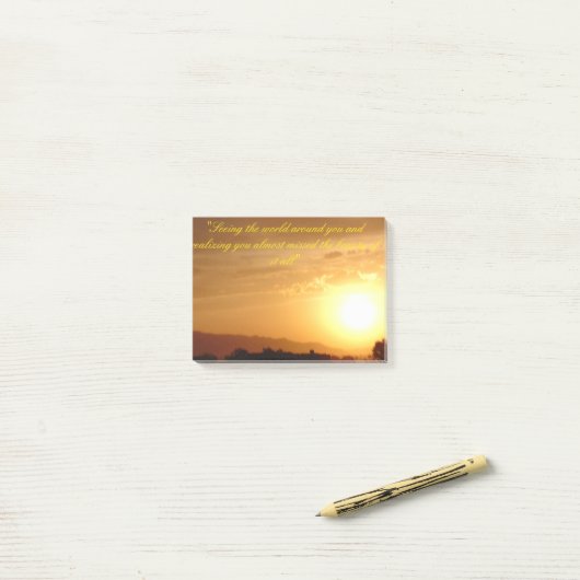 Sunset Post-it® Notes (Op bureau)