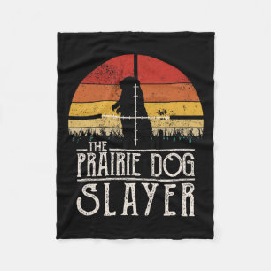 Sunset Prairie Dog Hunting Prairie Dog SLA Fleece Deken