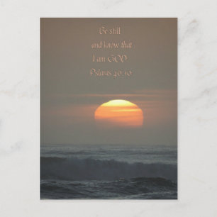 Sunset Psalms 46:10 Briefkaart