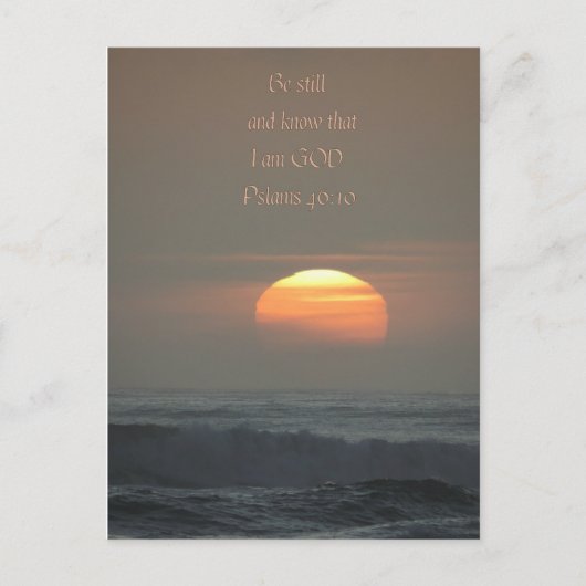 Sunset Psalms 46:10 Briefkaart (Voorkant)