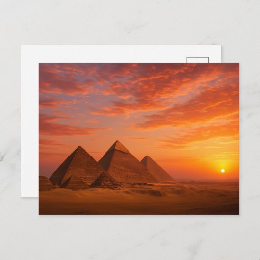Sunset Pyramids Briefkaart (Voorkant / Achterkant)