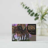 Sunset Ranch Cheval équitation cartes de visite (Debout devant)
