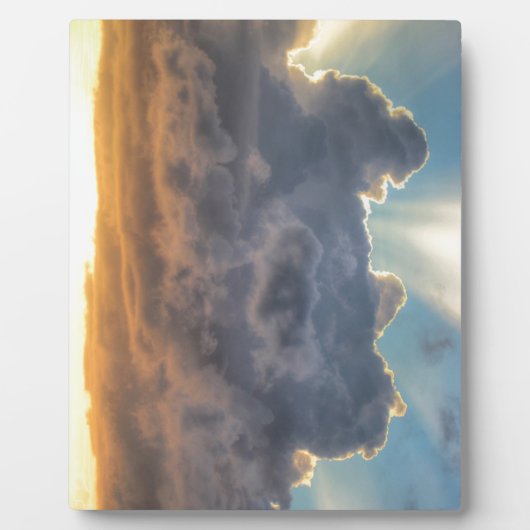 Sunset Rays of Light door Stormy Clouds Fotoplaat (Voorkant)