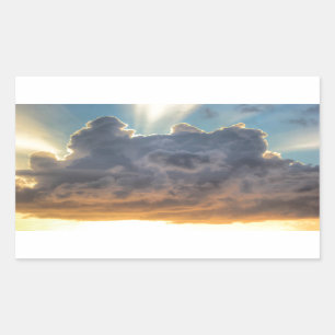 Sunset Rays of Light door Stormy Clouds Rechthoekige Sticker