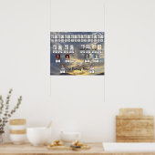 Sunset Rays Through Clouds Foto 2 Family Trees Poster (Keuken)