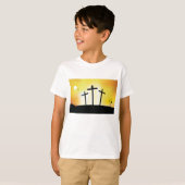 Sunset Religious Crosses Jongens T-shirt (Voorkant volledig)
