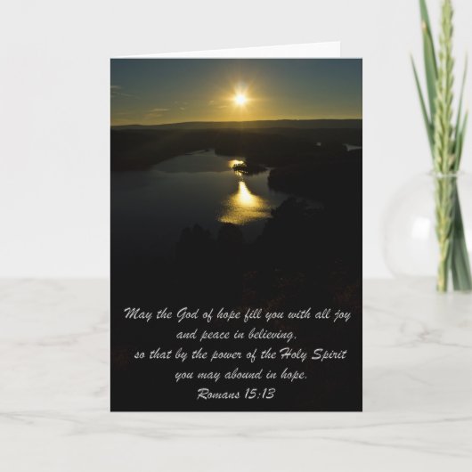 Sunset Religious Sympathy Card Kaart (Voorkant)