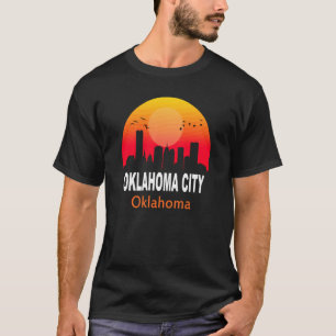 Sunset Retro City, Oklahoma City, Verenigde State T-shirt