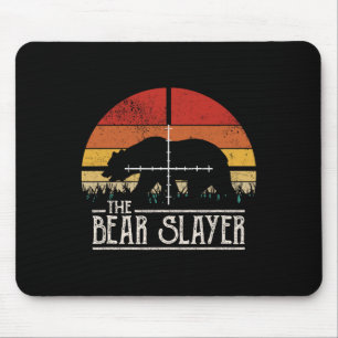 Sunset Retro Style Bear Hunting Bear Slaye Muismat