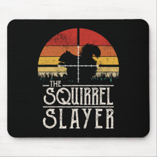 Sunset Retro Style Squirrel Hunting Squirr Muismat