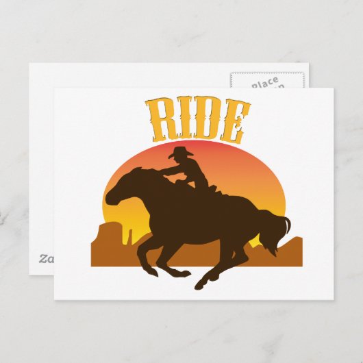 Sunset Ride Briefkaart (Voorkant / Achterkant)