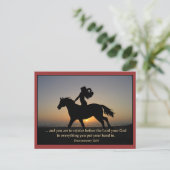 Sunset Ride Briefkaart (Staand voorkant)