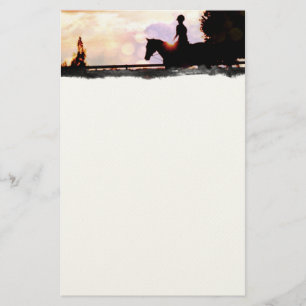 Sunset Ride Briefpapier